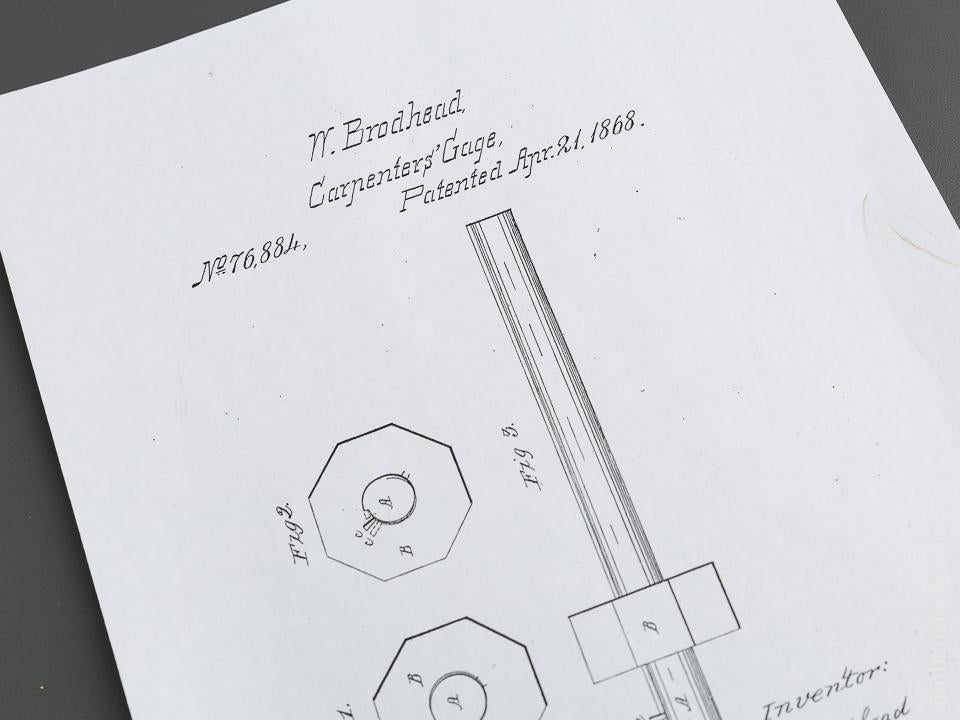 BRODHEAD Patent April 21,1868 STAR TOOL CO 16 inch Panel Gauge - 79463
