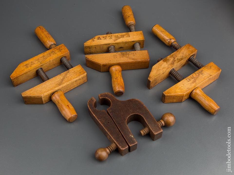 Four Tiny 4 inch Instrument Maker's Clamps - 79481