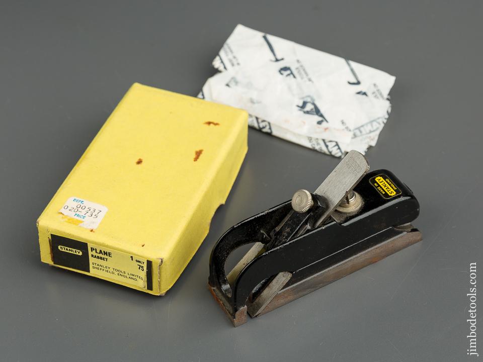 STANLEY No. 75 Rabbet Plane MINT in Original Box - 79483
