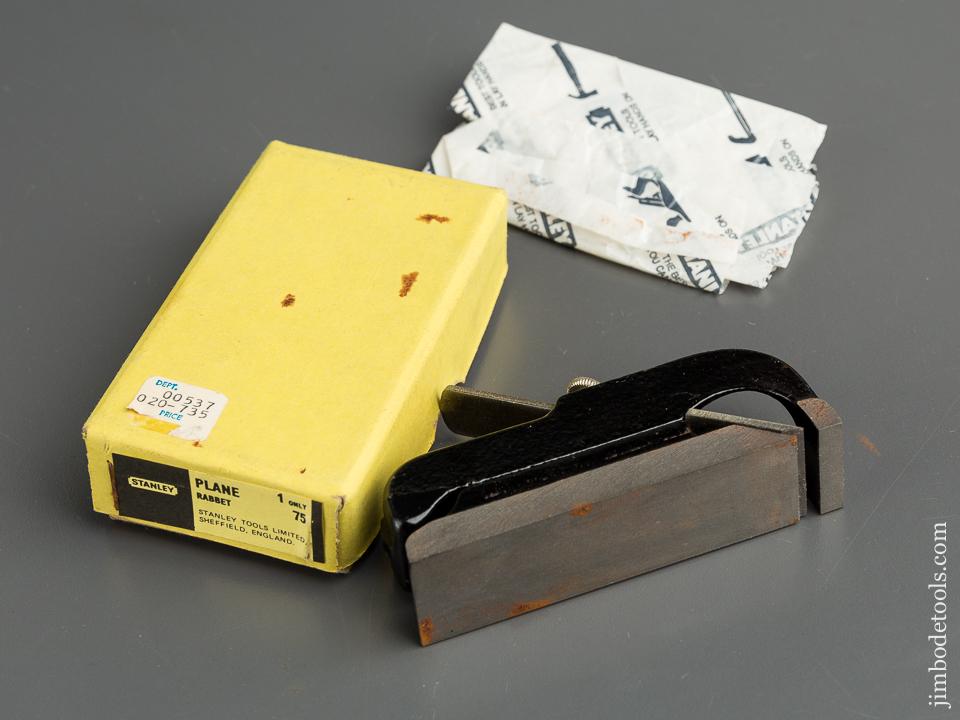 STANLEY No. 75 Rabbet Plane MINT in Original Box - 79483