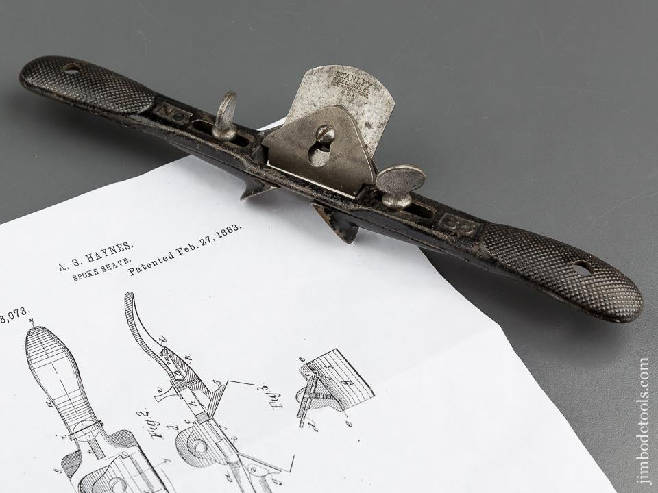 HAYNES Patent February 27, 1883 STANLEY No. 65 Chamfer Spoke Shave - 79490