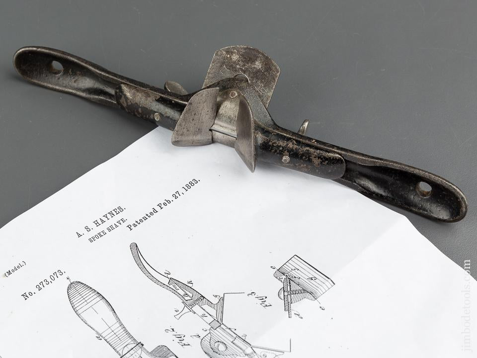 HAYNES Patent February 27, 1883 STANLEY No. 65 Chamfer Spoke Shave - 79490