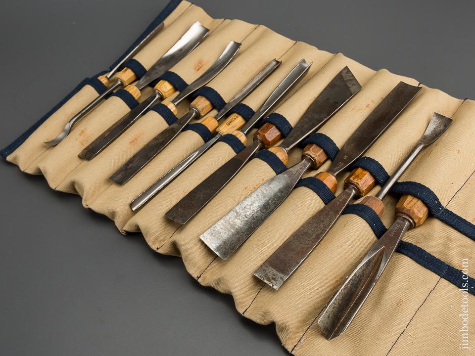 Set of 16 PFEIL SWISS MADE Carving Chisels with Roll - 79508