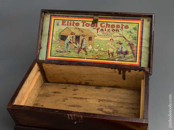 ELITE TOOL CHESTS FALCON Chest of Tools with Beautiful Artwork Inside Lid - 79511