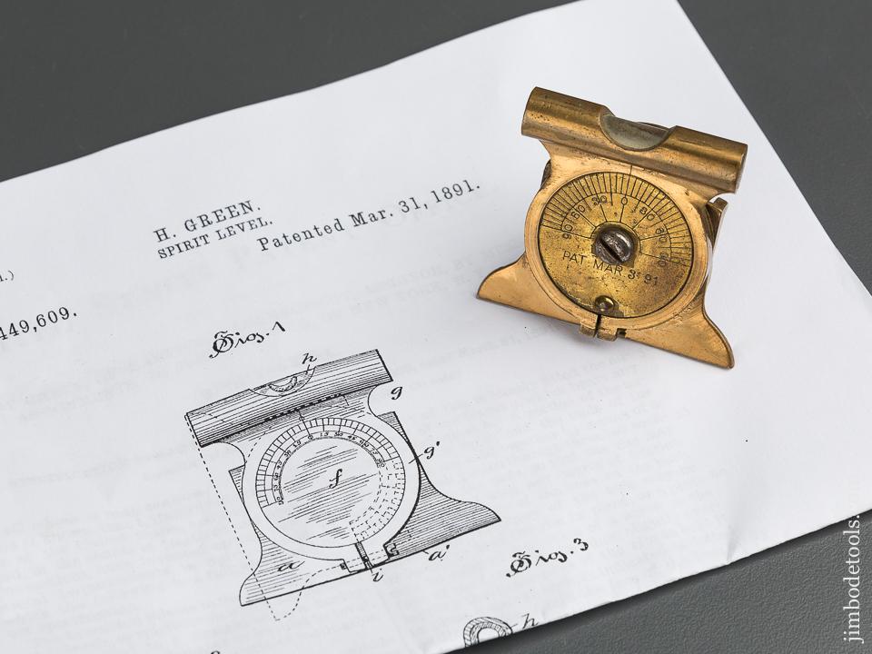 GREEN Patent March 31, 1891 TOWER & LYON Inclinometer - 79519