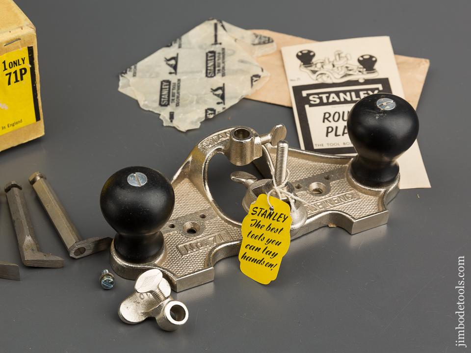 STANLEY No. 71 Router Plane MINT and 100% COMPLETE in Original Box - 79535