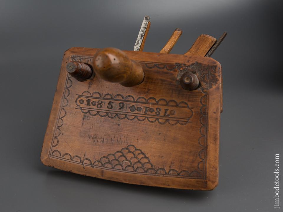 Carved and Dated 1859 Cooper's Three Arm, Three Iron Croze - 79554