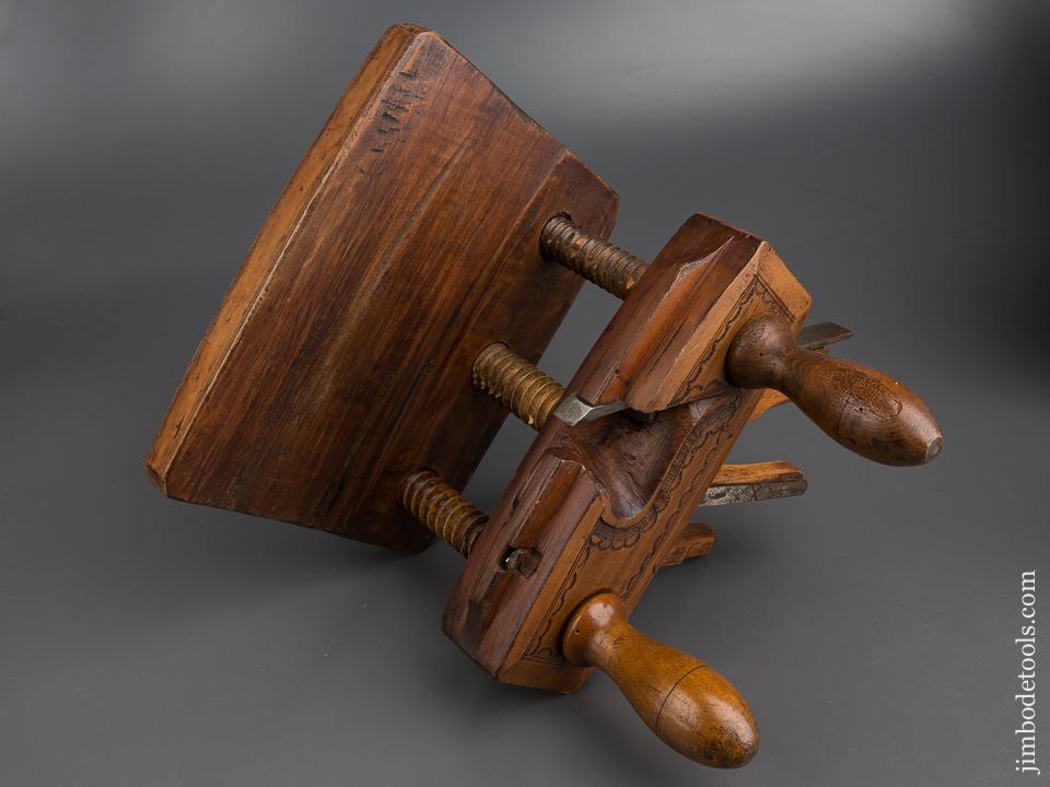 Carved and Dated 1859 Cooper's Three Arm, Three Iron Croze - 79554