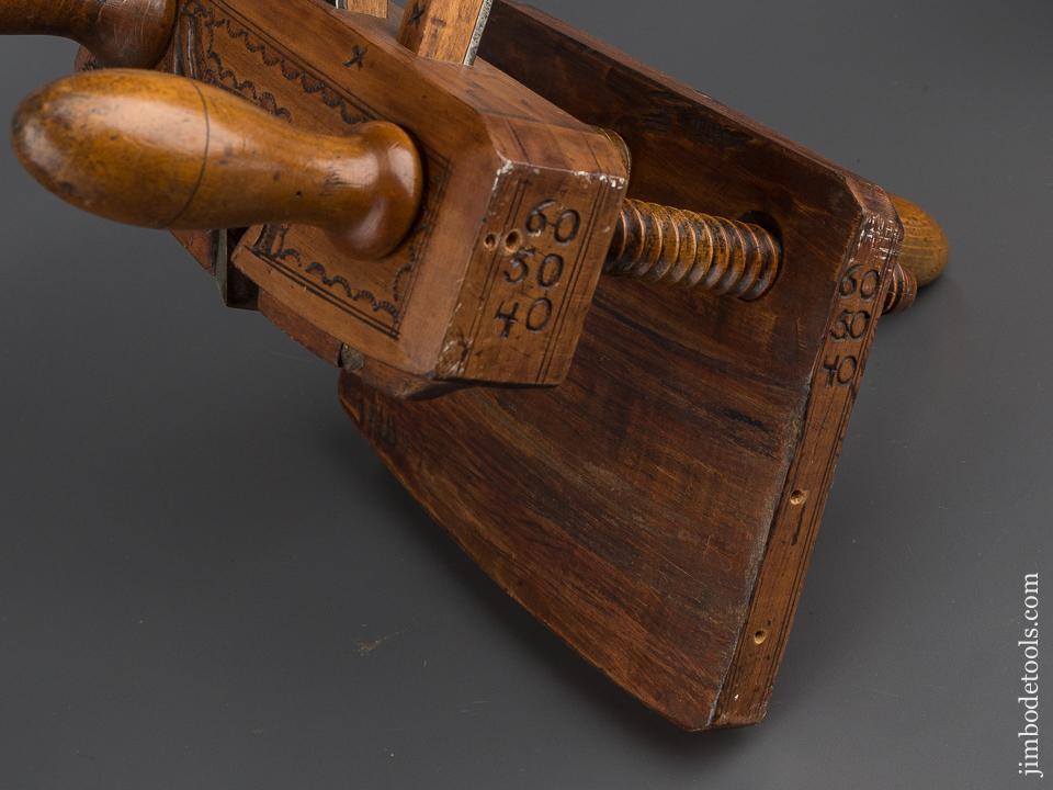 Carved and Dated 1859 Cooper's Three Arm, Three Iron Croze - 79554