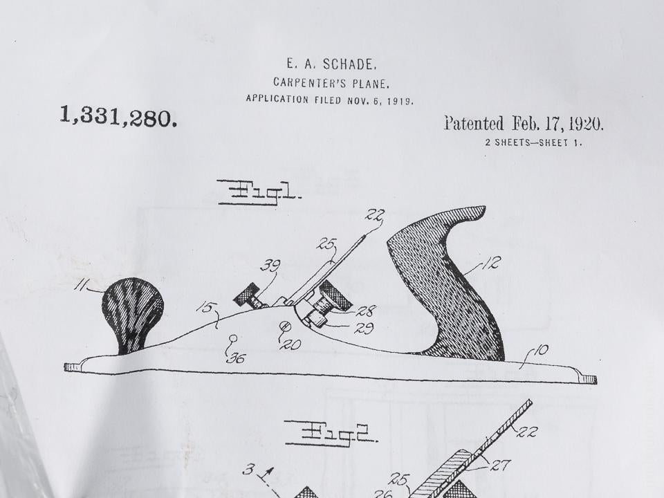SCHADE Patent February 17, 1920 STANLEY GAGE No. G3 Smooth Plane EXTRA FINE - 79573