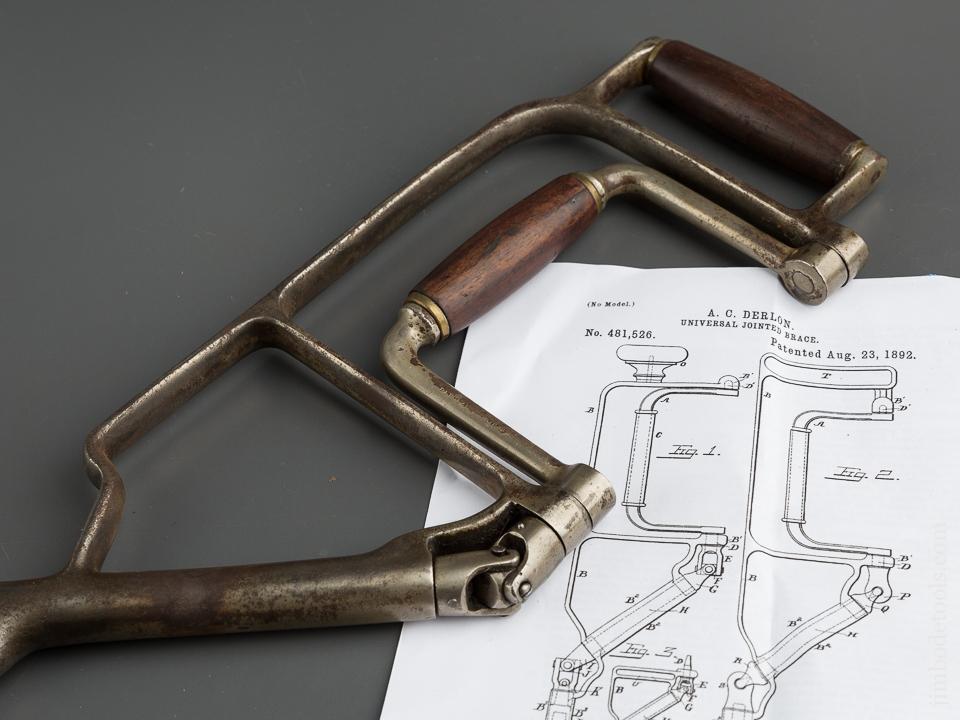 Rare! DERLON Patent August 23, 1892 Universal Corner Brace FINE -  79599