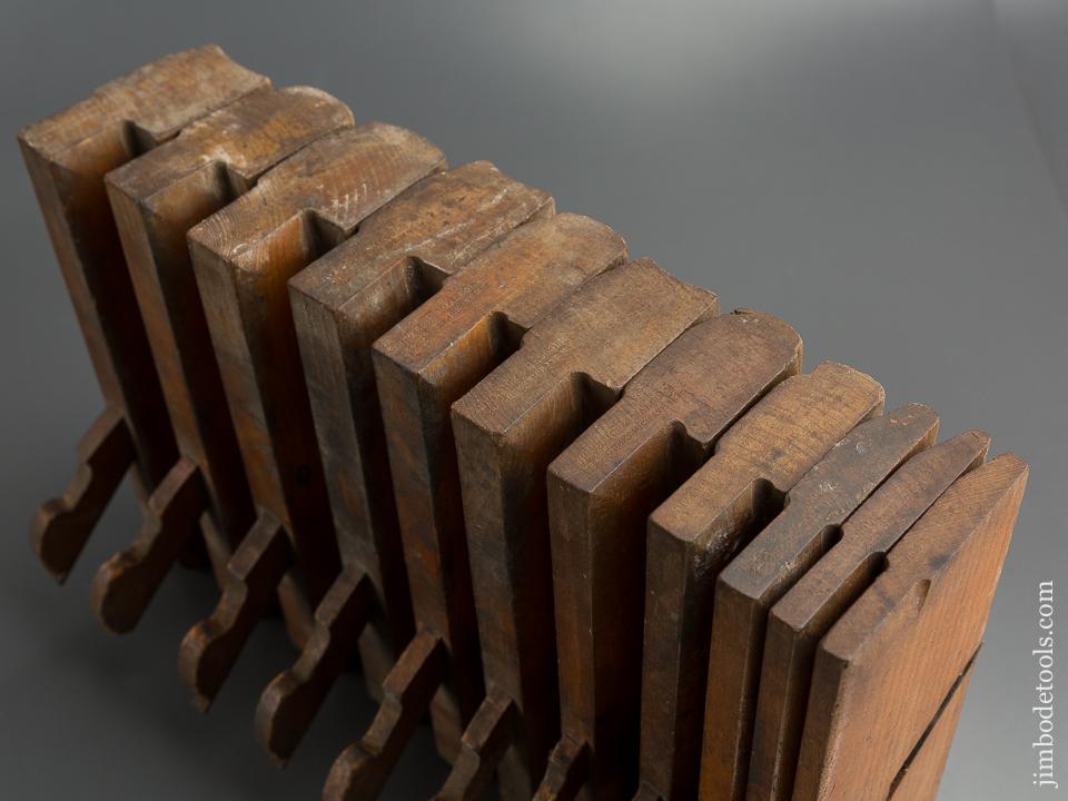 User Set of  Eleven Hollows & Rounds Molding Planes ALL by SHIVERICK & MALCOLM circa 1853-64 Brooklyn, NY = 79604