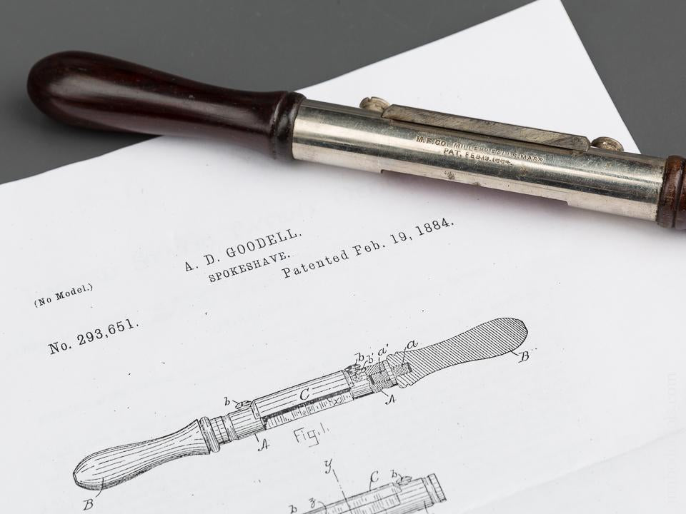 GOODELL's Patent February 19, 1884 MILLERS FALLS No. 1 Circular Spoke Shave EXTRA FINE - 79610