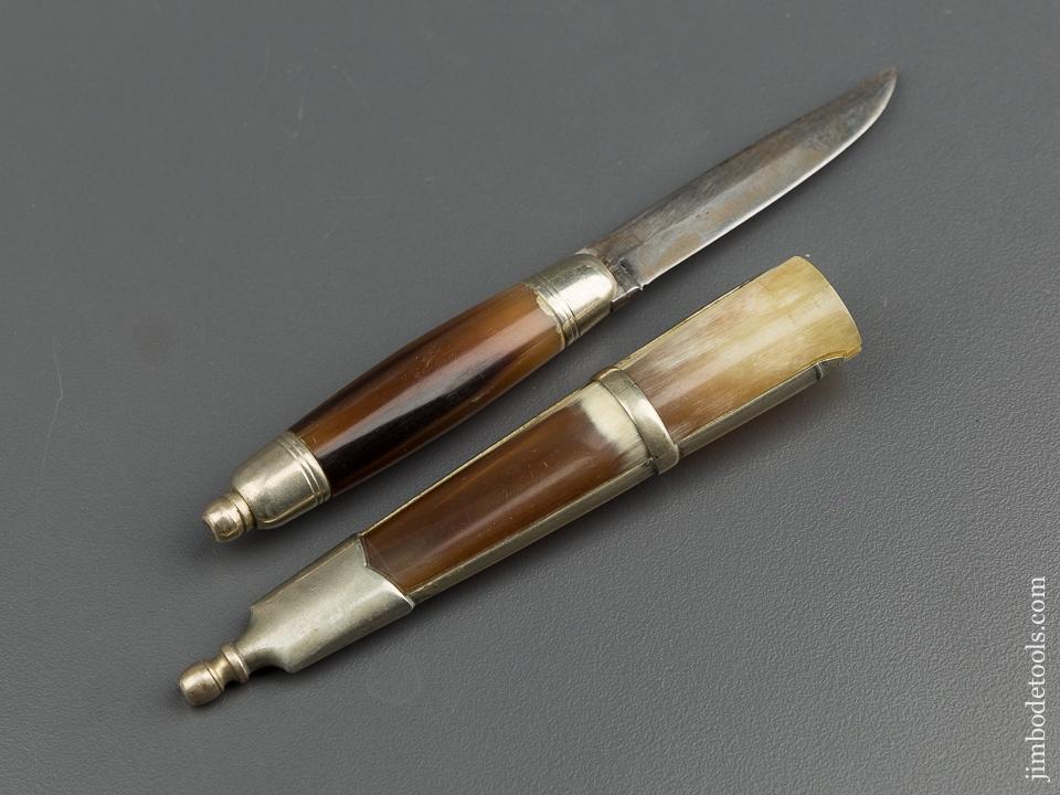 Fancy Beautiful Buffalo Horn and German Silver Gentleman's Desk Knife - 79611