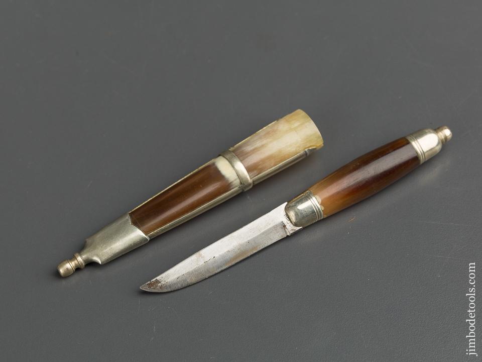 Fancy Beautiful Buffalo Horn and German Silver Gentleman's Desk Knife - 79611