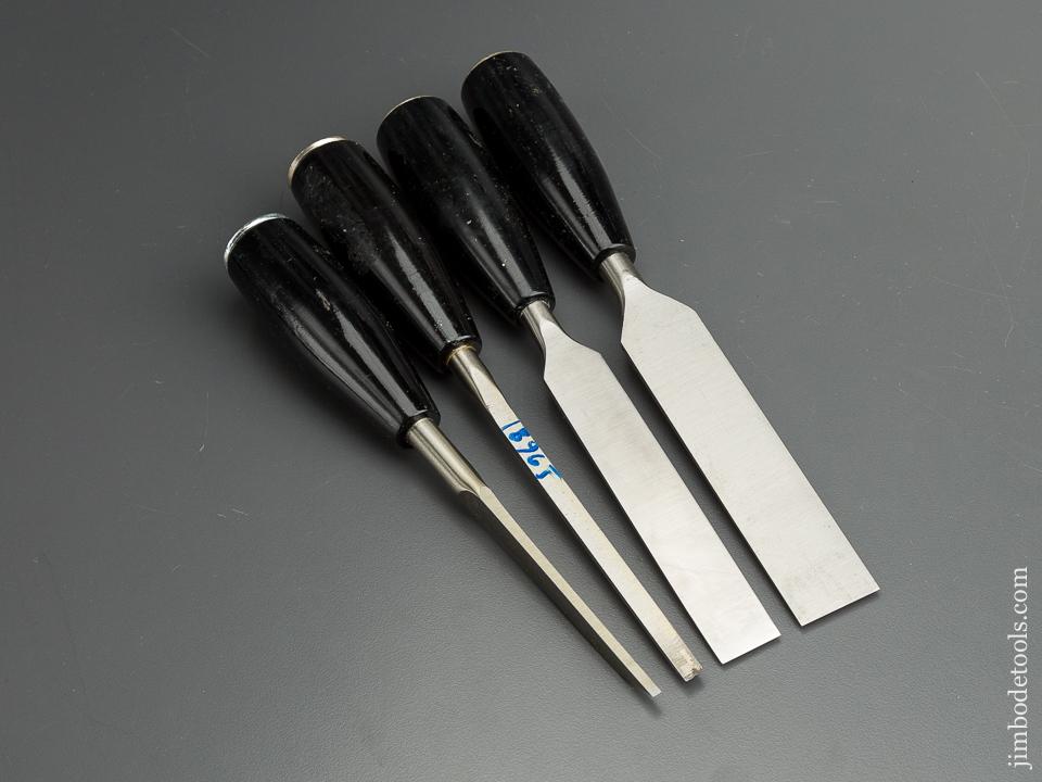 Four STANLEY No. 40C Chisels MINT in Their Original Boxes - 79629