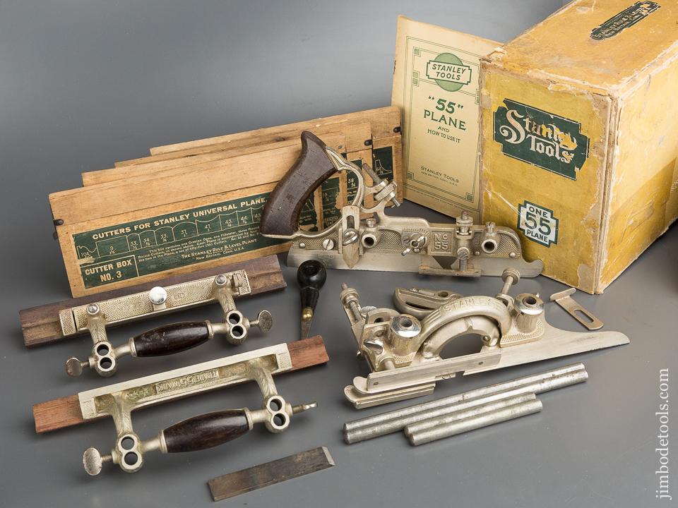 STANLEY NO. 55 Combination Plane NEAR NEW and 100% COMPLETE in Original Box - 79635