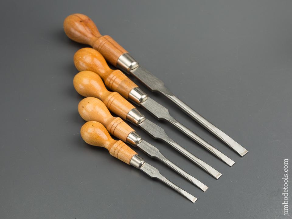 Set of Five FOOTPRINT Cabinet Maker's Screwdrivers - 79652