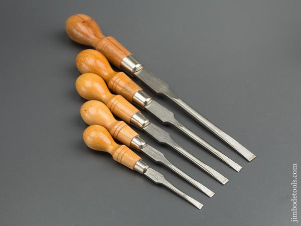 Set of Five FOOTPRINT Cabinet Maker's Screwdrivers - 79652