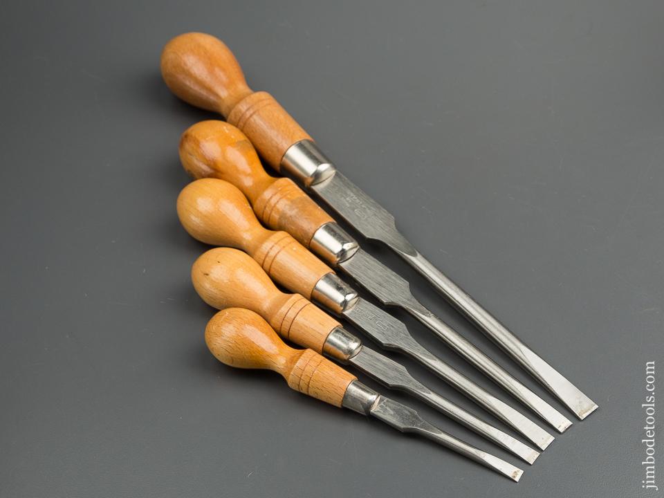 Set of Five FOOTPRINT Cabinet Maker's Screwdrivers - 79652