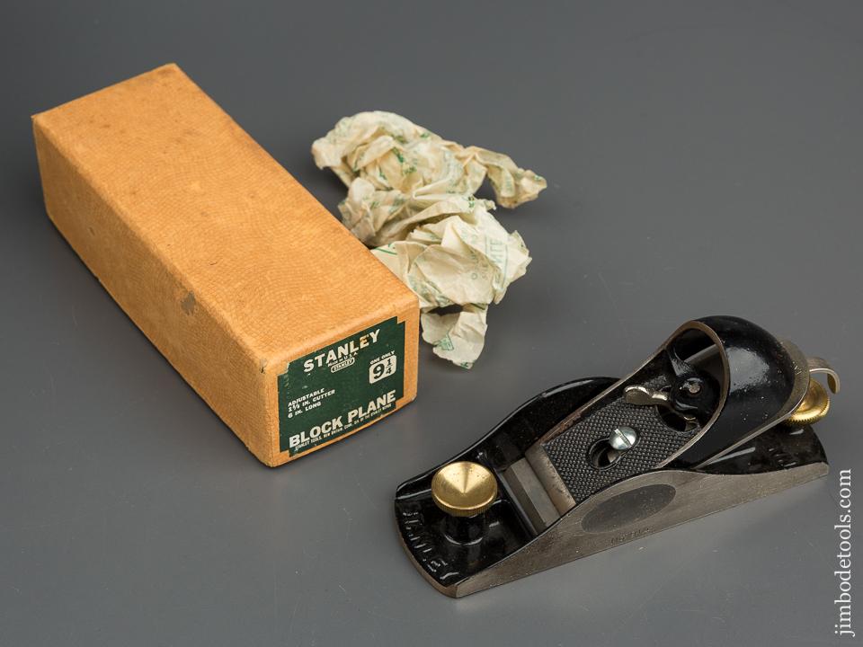 STANLEY No. 9 1/4 Block Plane MINT in Original Box - 79658