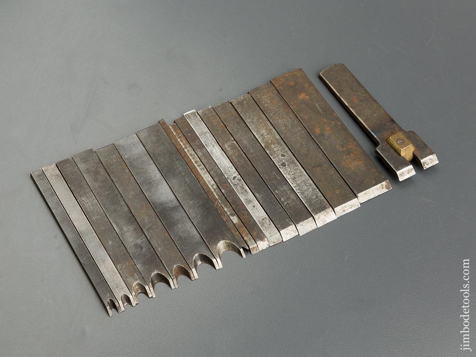 RARE Set of 17 Type One Cutters for STANLEY No. 45 Combination Plane - 79663