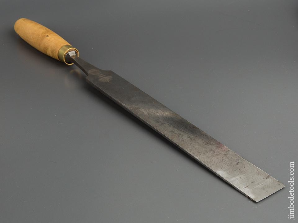 Massive 2 x 26 inch Boxwood Handled Tang Chisel - 79737