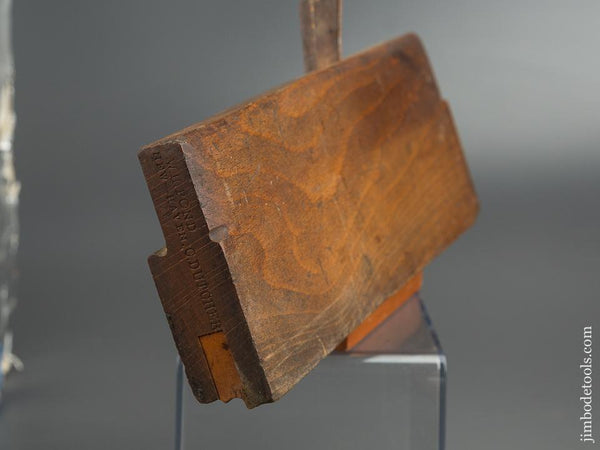 1/4 inch W.H. POND Bead Plane with Label circa 1844-90 New Haven, CT FINE - 79767