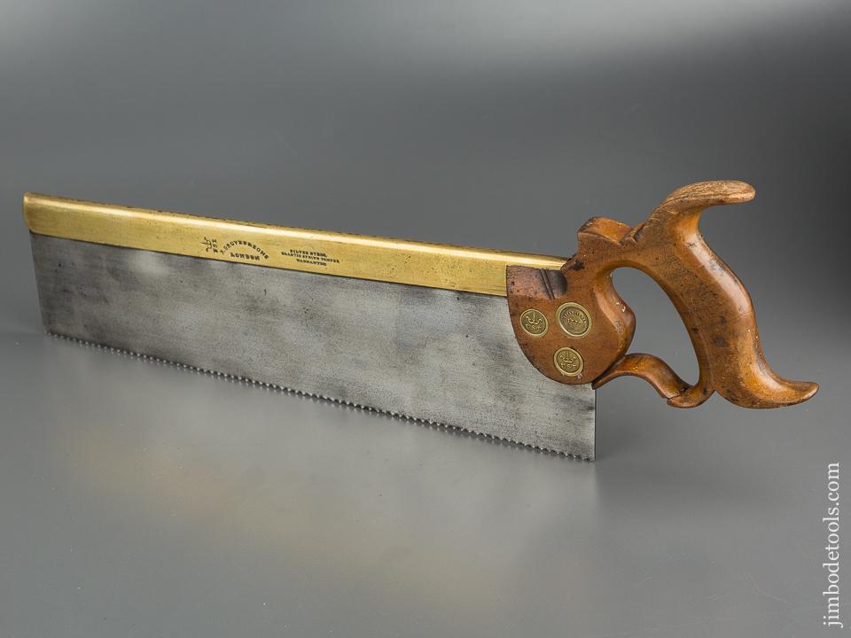 12 point 14 inch Rip GROVES & SONS Triple Medallion Brass back Tenon Saw - 79783