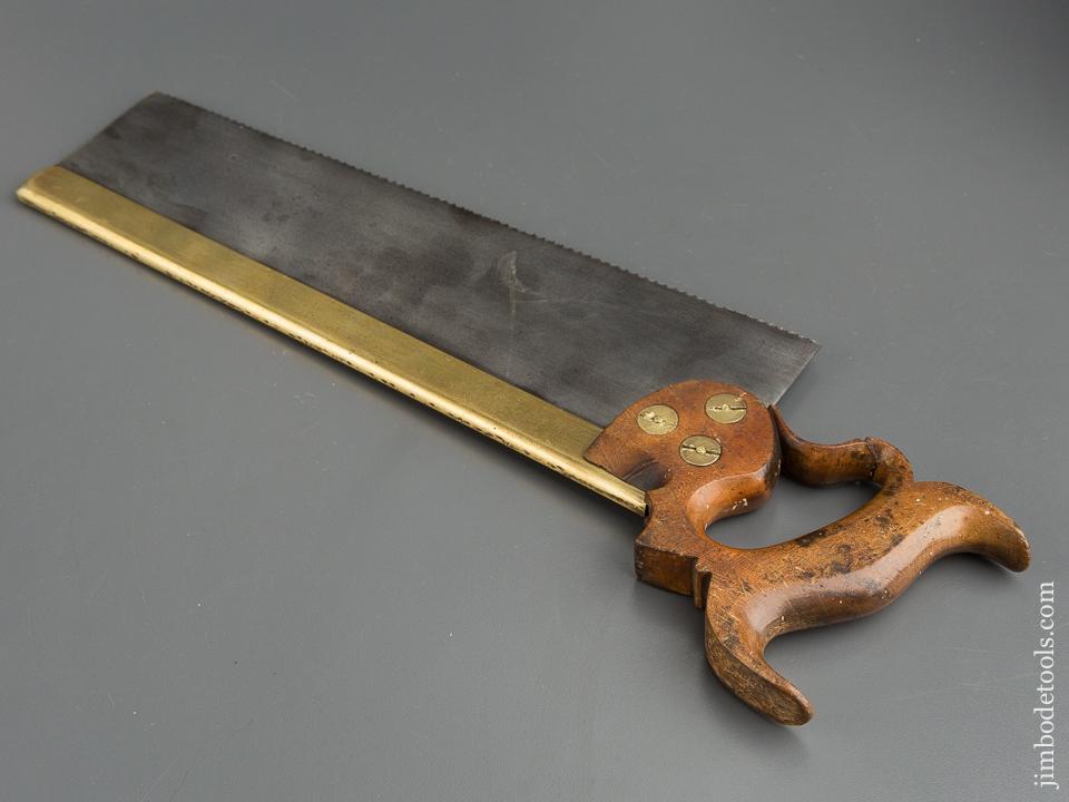 12 point 14 inch Rip GROVES & SONS Triple Medallion Brass back Tenon Saw - 79783