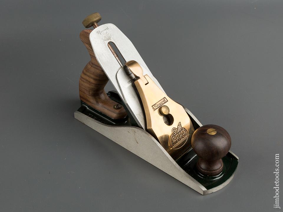 RECORD CALVERT STEVENS No. 88 Heavy Smooth Plane in its Original Wooden Box with Instructions - 79794