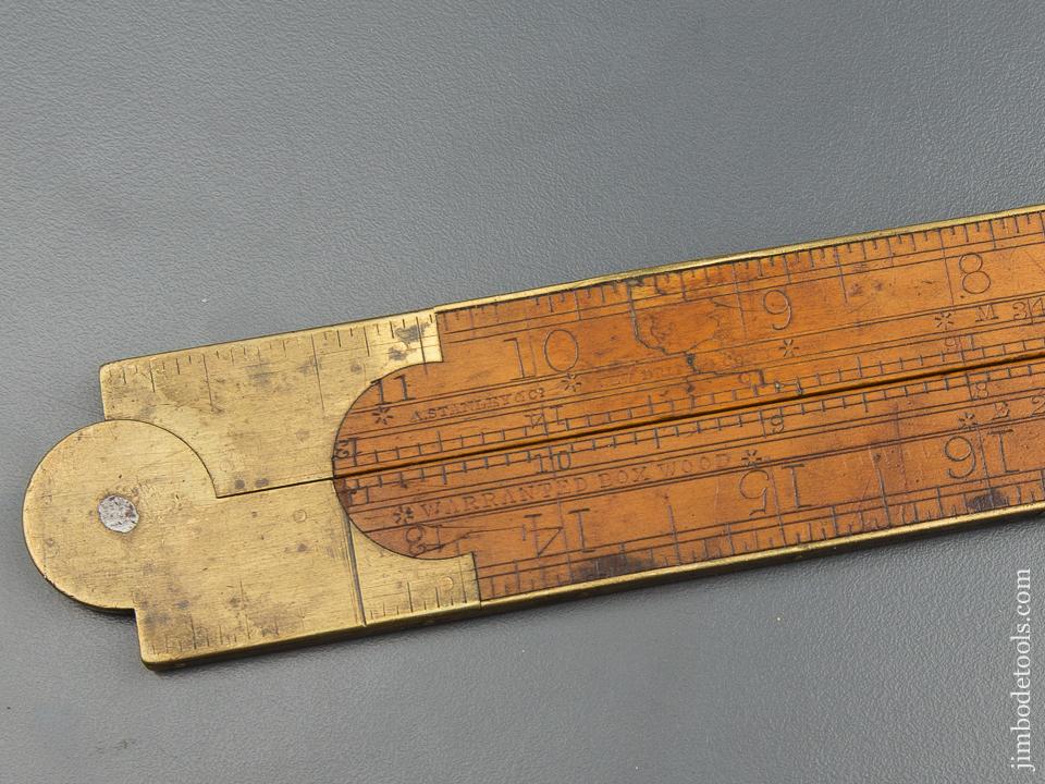 Rare! A. STANLEY & CO. TYPE ONE No. 14 Carpenter's Slide Rule with Gunter's Scales - 79815R