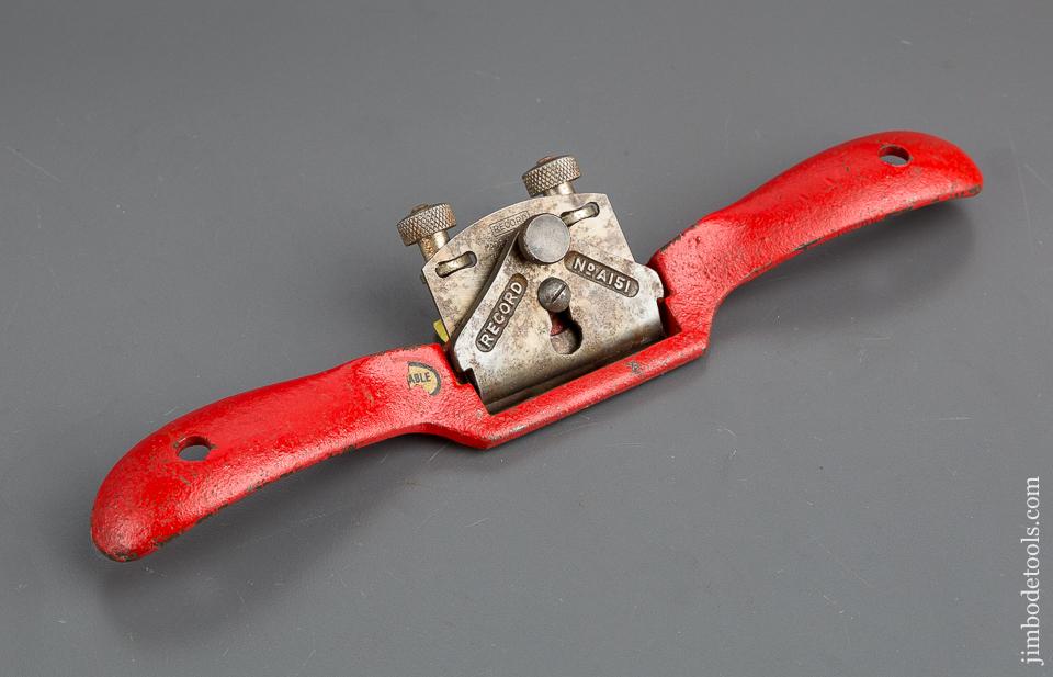 RECORD No. A151 Adjustable Round Bottom Spoke Shave - 79826