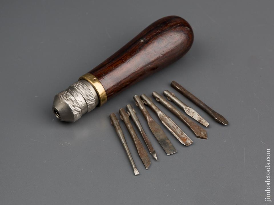 5 1/2 inch KEEN KUTTER Rosewood Tool Handle with Seven Bits - 79880