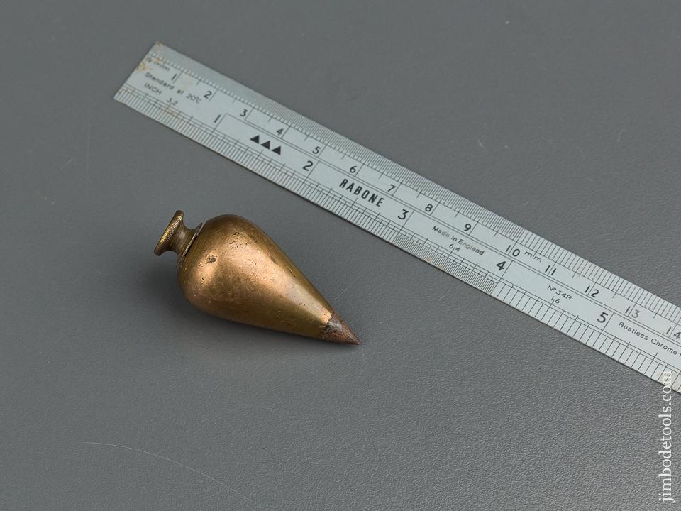 Cute 2 1/2 ounce Two inch Long Brass Plumb Bob - 79886
