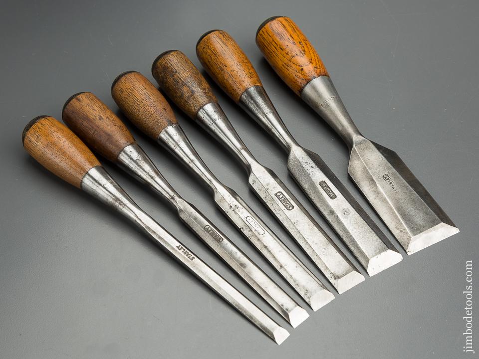 Great Set of Six STANLEY No. 5 EVERLASTING Chisels - 79910