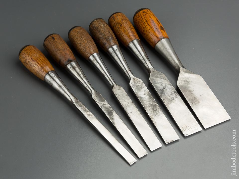 Great Set of Six STANLEY No. 5 EVERLASTING Chisels - 79910