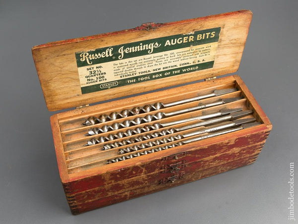 LIKE NEW Complete Set of 13 RUSSELL JENNINGS Auger Bits in Original 3 Tiered Box RARE Coarse Set - 79932