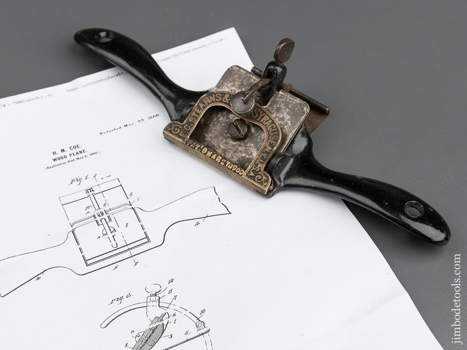 COE Patent March 27, 1900 STEARNS Flexible Sole Spoke Shave - 79933