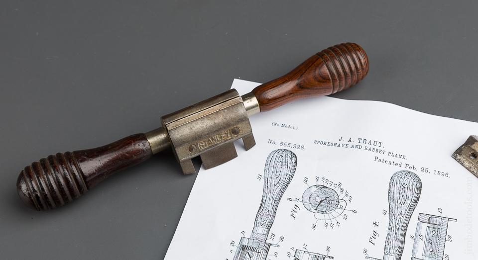 TRAUT'S Patent February 25, 1896 STANLEY No. 67 Universal Spoke Shave With Both Round and Flat Bottoms - 79945 