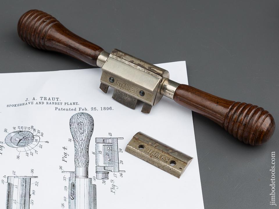 TRAUT'S Patent February 25, 1896 STANLEY No. 67 Universal Spoke Shave with Both Round and Flat Bottoms - 79946