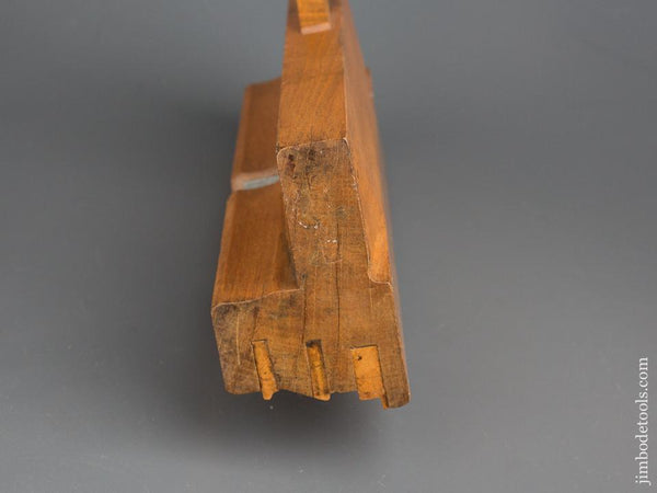 Amazing Triple Boxed 18th Century Beech S. HUGHES Complex Molding Plane EXTRA FINE - 79954