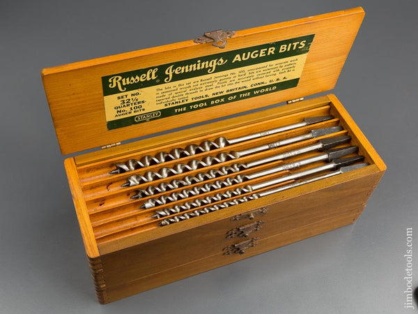 Complete Set of 13 RUSSELL JENNINGS Auger Bits in Original 3 Tiered Box - 79961