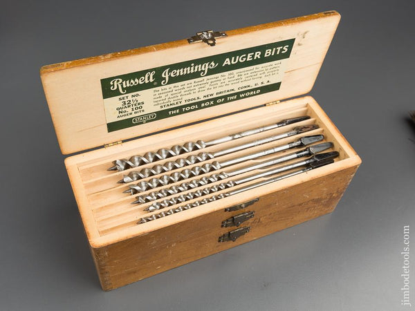 Complete Set of 13 RUSSELL JENNINGS Auger Bits in Original 3 Tiered Box - 79963
