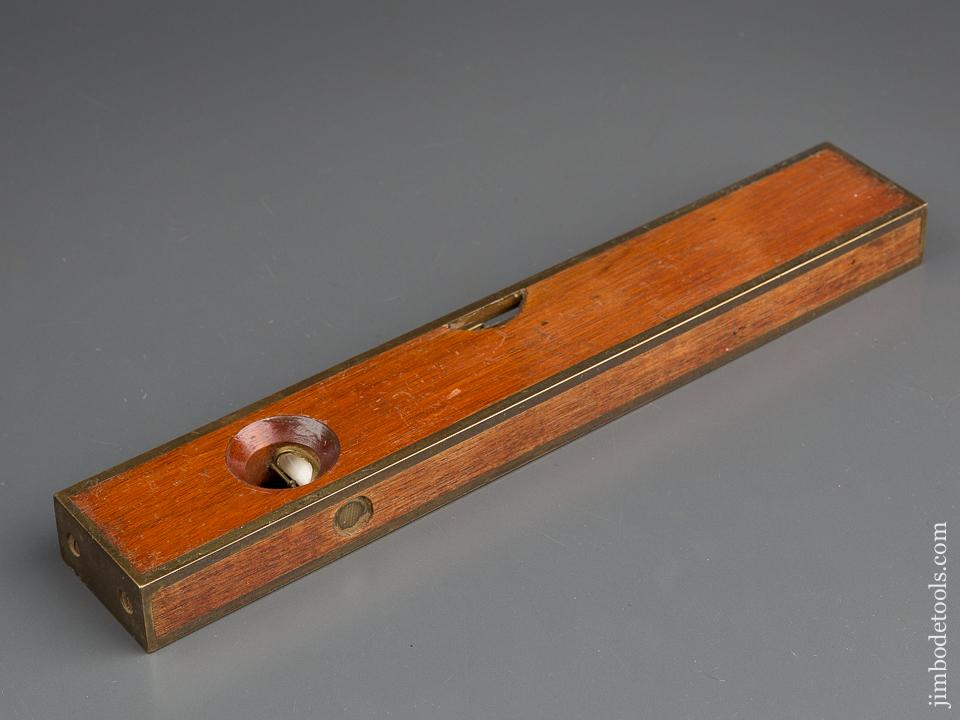 Lovely Twelve inch STRATTON Mahogany and Brass Level - 79979
