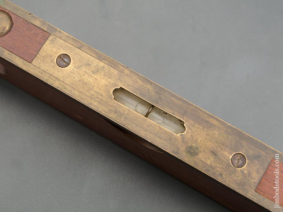 Lovely Twelve inch STRATTON Mahogany and Brass Level - 79979