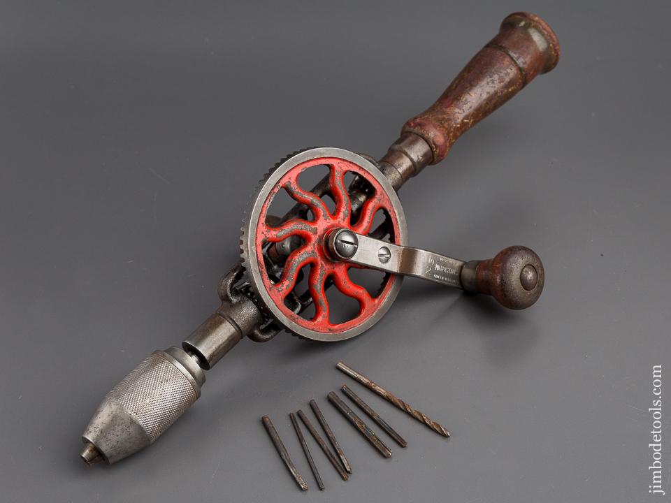 MILLERS FALLS No. 2 Egg Beater Hand Drill with Six Bits - 80003