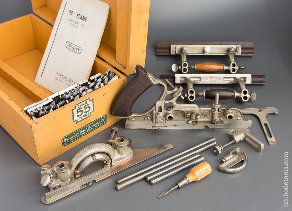 Near Mint! STANLEY No. 55 Combination Plane 100% COMPLETE in Original Box SWEETHEART - 80030