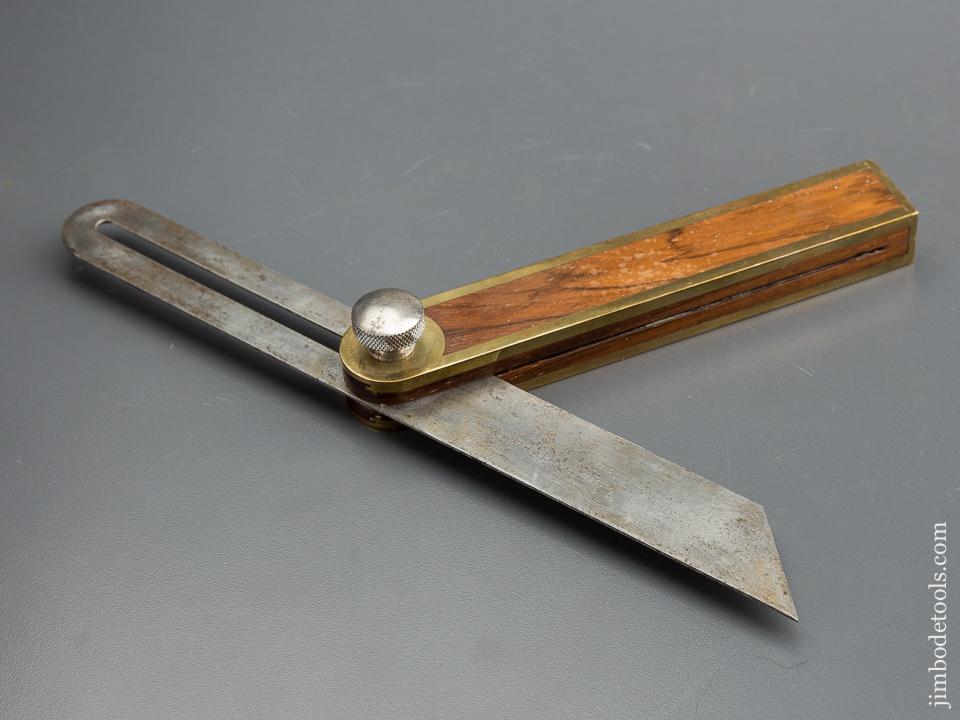 RARE Ten inch Size GOODELL-PRATT Rosewood and Brass Bevel - 80033