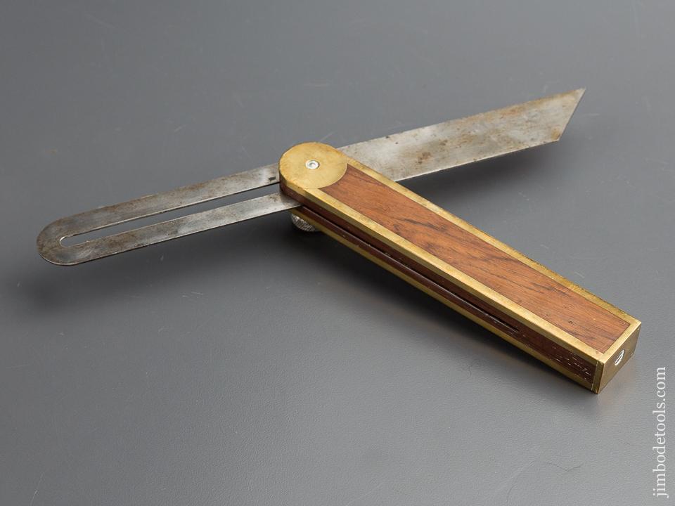 RARE Ten inch Size GOODELL-PRATT Rosewood and Brass Bevel - 80033